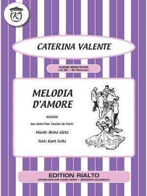 cover image of Melodia d'amore